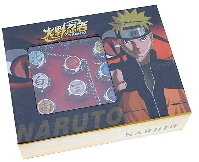 Retail Shack 10 Pieces Naruto Shippuden Akatsuki Members Cosplay Ring Set