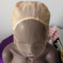 Синтетические волосы на кружеве парик Кепки для изготовления парик с регулируемым стрейч-пояс сеточка для парика, клей в набор не входит швейцарская кружевная Кепка