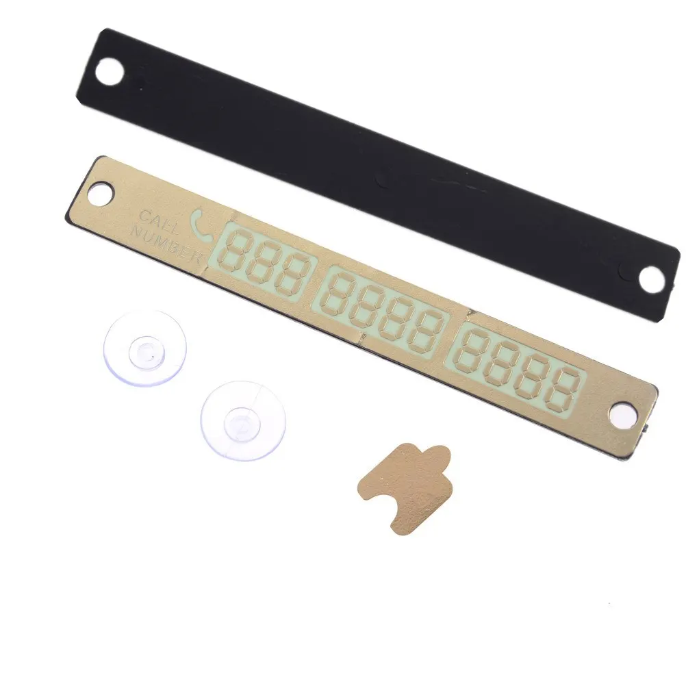 Car Styling Parking Notification Phone Number Card Luminous Telephone Number Plate Car-Styling Accessories 2017
