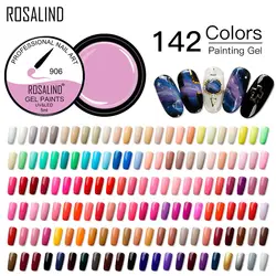ROSALIND 5 мл живопись гель лак 142 цвета гель лак для ногтей Набор для маникюра DIY Топ база пальто Hybird дизайн из праймер для ногтей