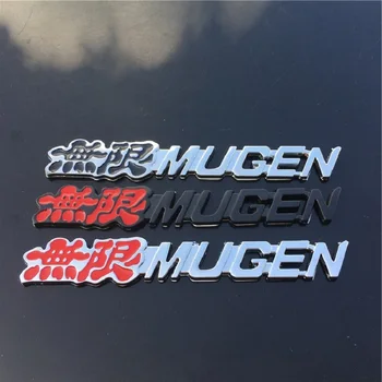 

CDIY 3D Aluminum Metal Mugen Emble Rear Badge Car Trunk Sticker Car Styling for Honda Civic Accord CRV Fit and so on