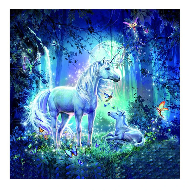 

5D DIY Painting Diamond Unicorn and Fairy Embroidery Partial diamond Cross-stitch Rhinestone Mosaic Gift decoration