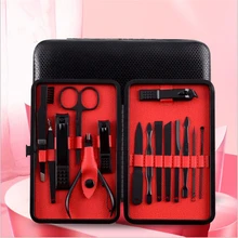 15 шт Профессиональный Маникюрный Инструмент из нержавеющей стали для ногтей набор инструментов для маникюра