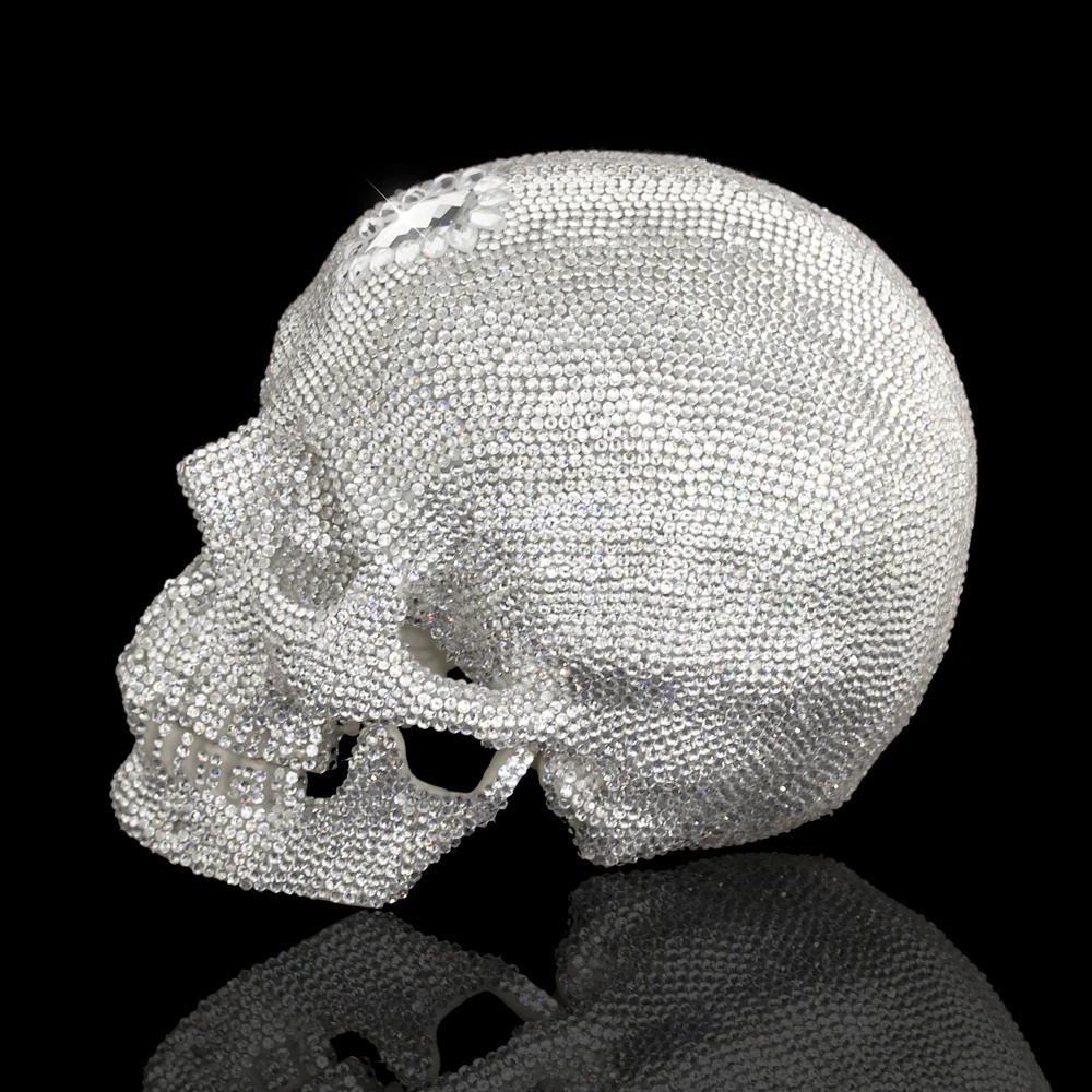 Diamond Skull Head 1 1 Life Size Handmade Jewellery Collection in Skull Head Home Decor