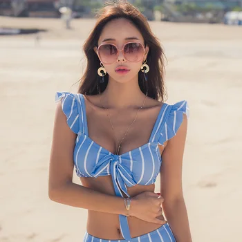 

Bathing Panties For Women Rash Guard Surfing Clothes Korea Swimwear Womens Rashguard 2019 New Sexy Moves Bikinis Lady Print