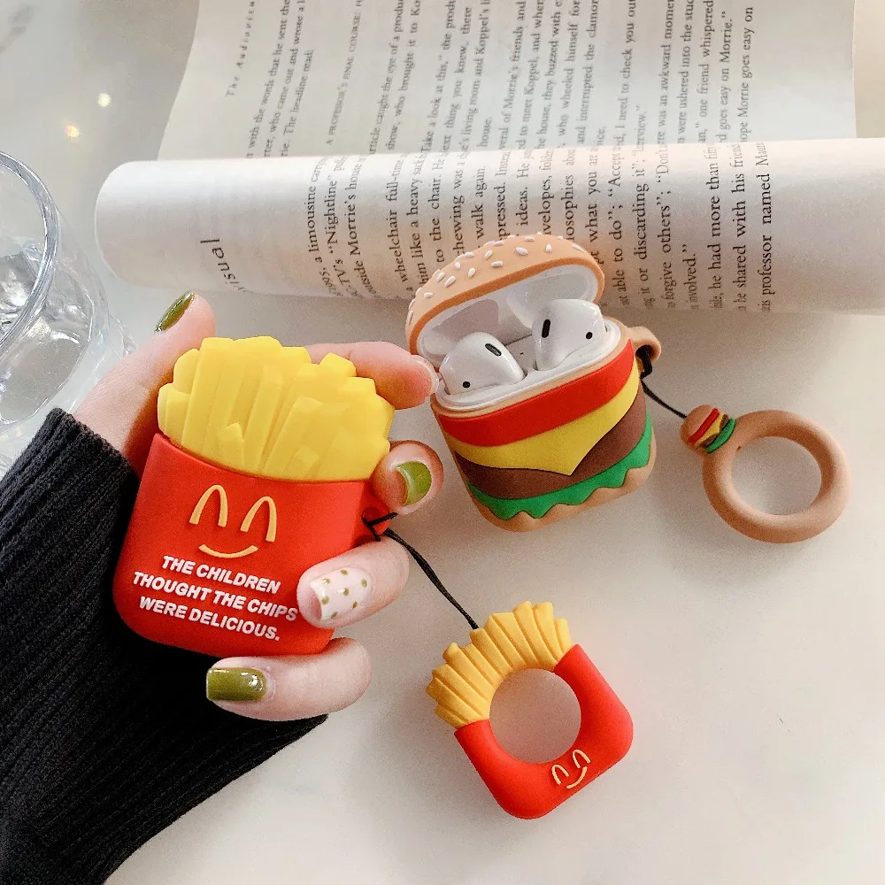 

For AirPods 2 Case Bluetooth Wireless Earphone Case Silicone Protect with Finger Ring Strap For Apple Airpods Charging Box Cover