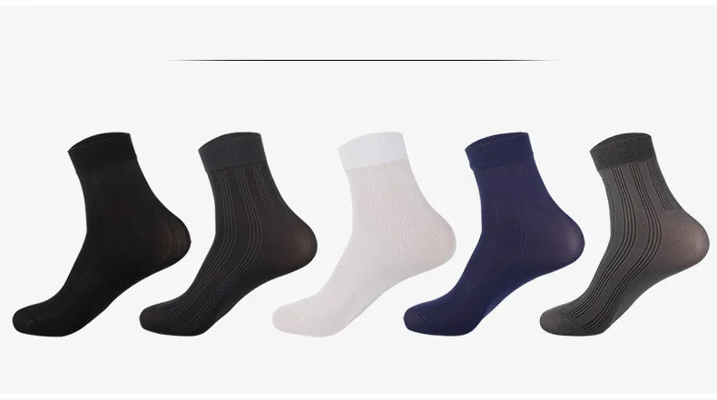 10 пар, тонкие летние шелковые дышащие дезодорирующие мужские носки с коробкой, подарочные носки, бренд Rusanranz Calcetines Hombre