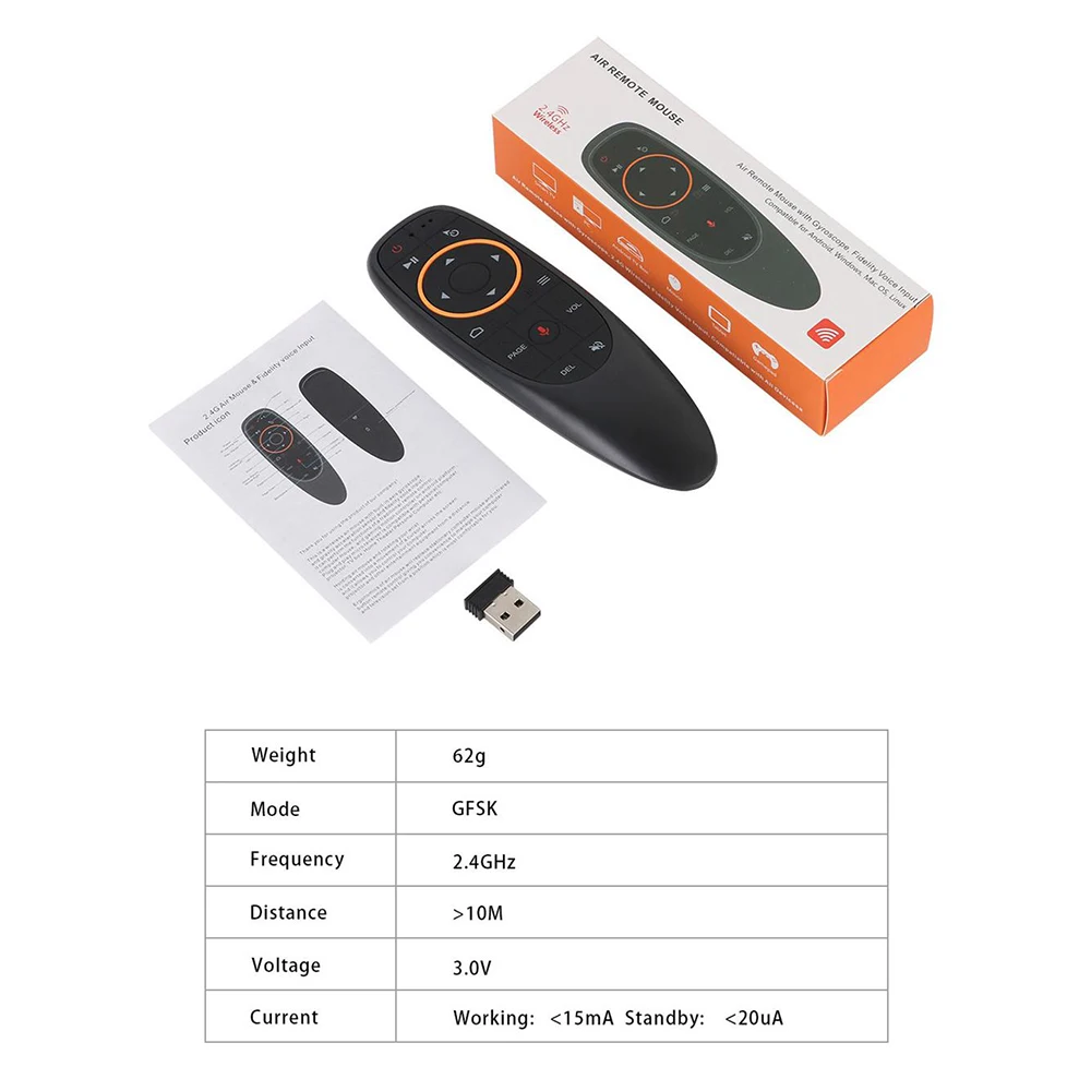 G10 Google Voice пульт дистанционного управления 2 4G Беспроводная воздушная мышь