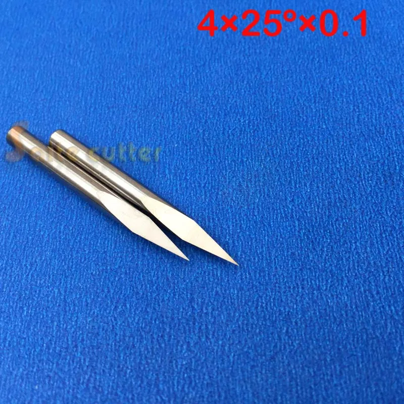 

10x 25 Degree 0.1mm 4mm Three Arrises Flat Bottom Knife,CNC Machine Milling Cutter Bits,wood cutter Engraving Machine Tool