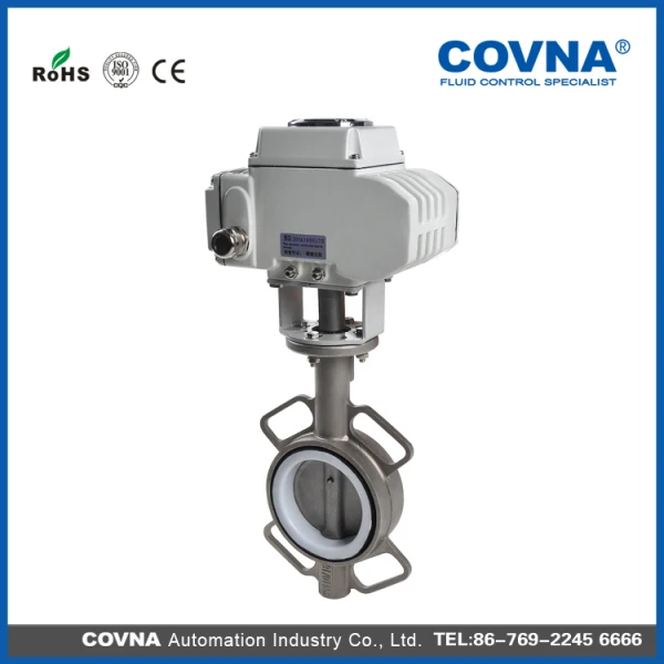 Buy DN50 2" motorized butterfly valve with 12v