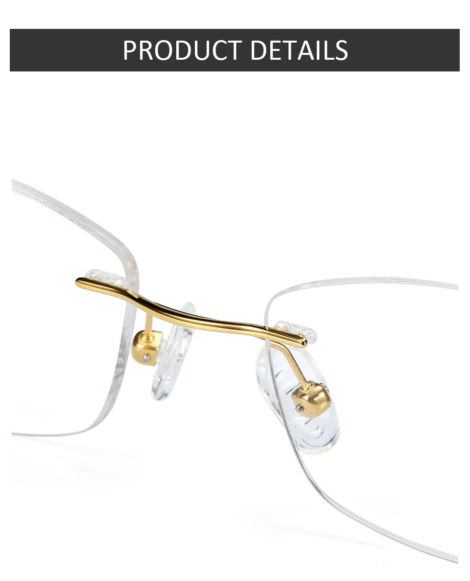 Titanium Rimless Glasses Frames Women 2019 Ultralight Eyeglasses Myopia Computer Optical Glasses Frames Eyewear (8)