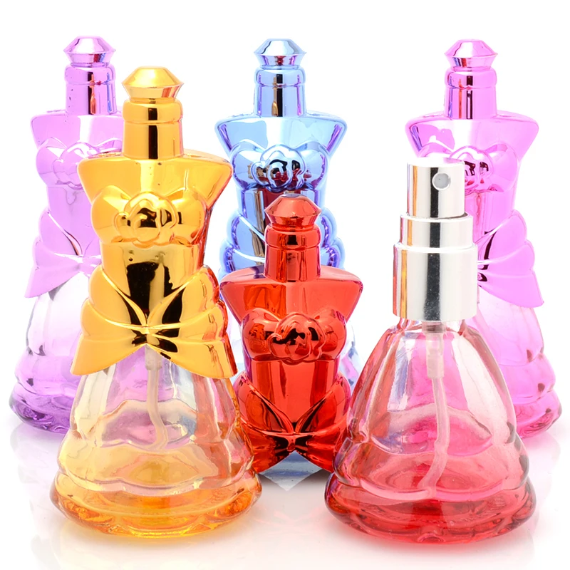 

10 ML Perfume Refillable Bottle Empty Mist Atomizer Model Shape Colorful Glass Cosmetic Container 20 pcs/lot Spray Pump Bottle