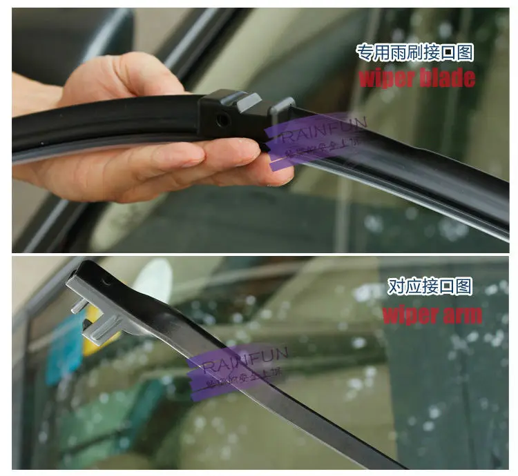 RAINFUN специальный автомобиль стеклоочистителя для SKODA OCTAVIA(04-13), 24+ 19 дюймов с высококачественной резиновой заправкой автоматический стеклоочиститель, 2 шт. в партии