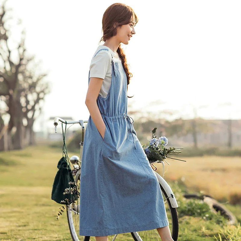 

INMAN 2019 summer new dress with short-sleeved T-shirt can be used to adjust the two pieces of female dresses.