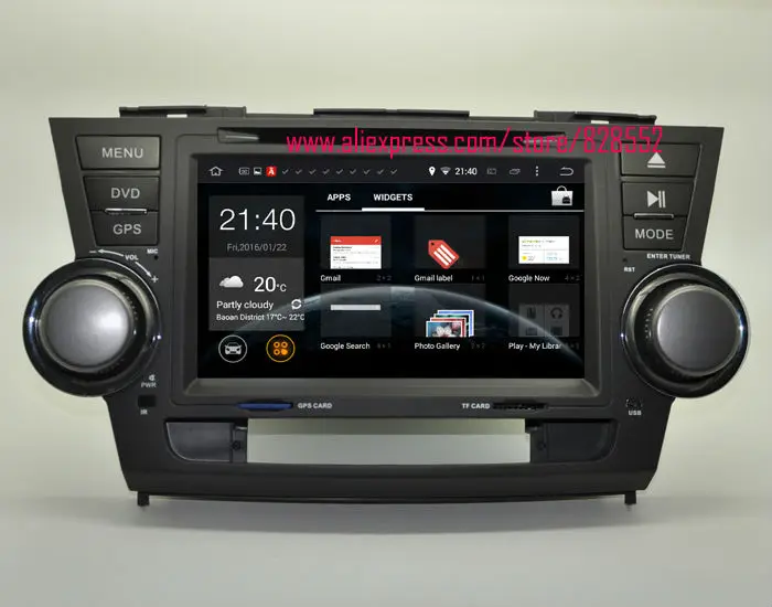 Discount free shinppingAndroid 6.0 Quad-core RAM 2GB Car DVD Player For TOYOTA Highlander support 3G/wifi USB GPS BT GPS Radio Audio 2
