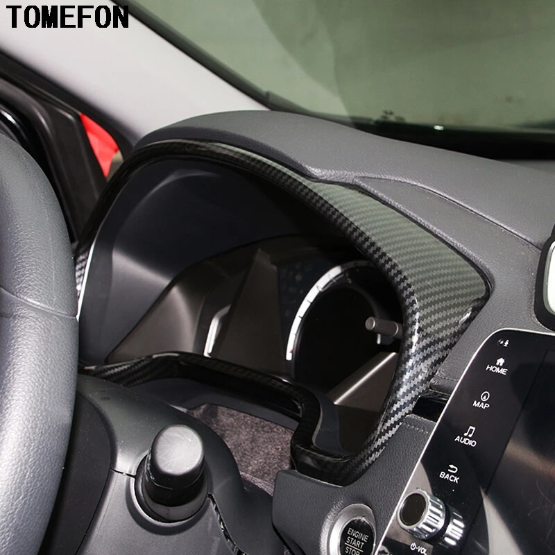 TOMEFON для Honda CRV CR V 2017 2018 ABS углеродное волокно вид интерьер панель приборной панели