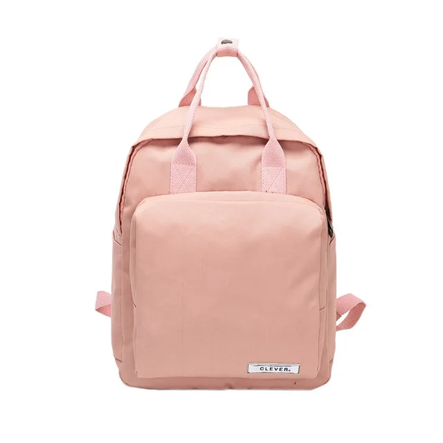 Новинка, простой холщовый рюкзак, Модный женский рюкзак для девочек-подростков, повседневные дорожные школьные сумки, Большой Вместительный рюкзак для ноутбука - Цвет: pink