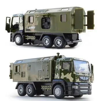 

toy for children 1:50 Military Police Transport Vehicle Model Sound and Light Toy Car Toy Mini Gift For Boy