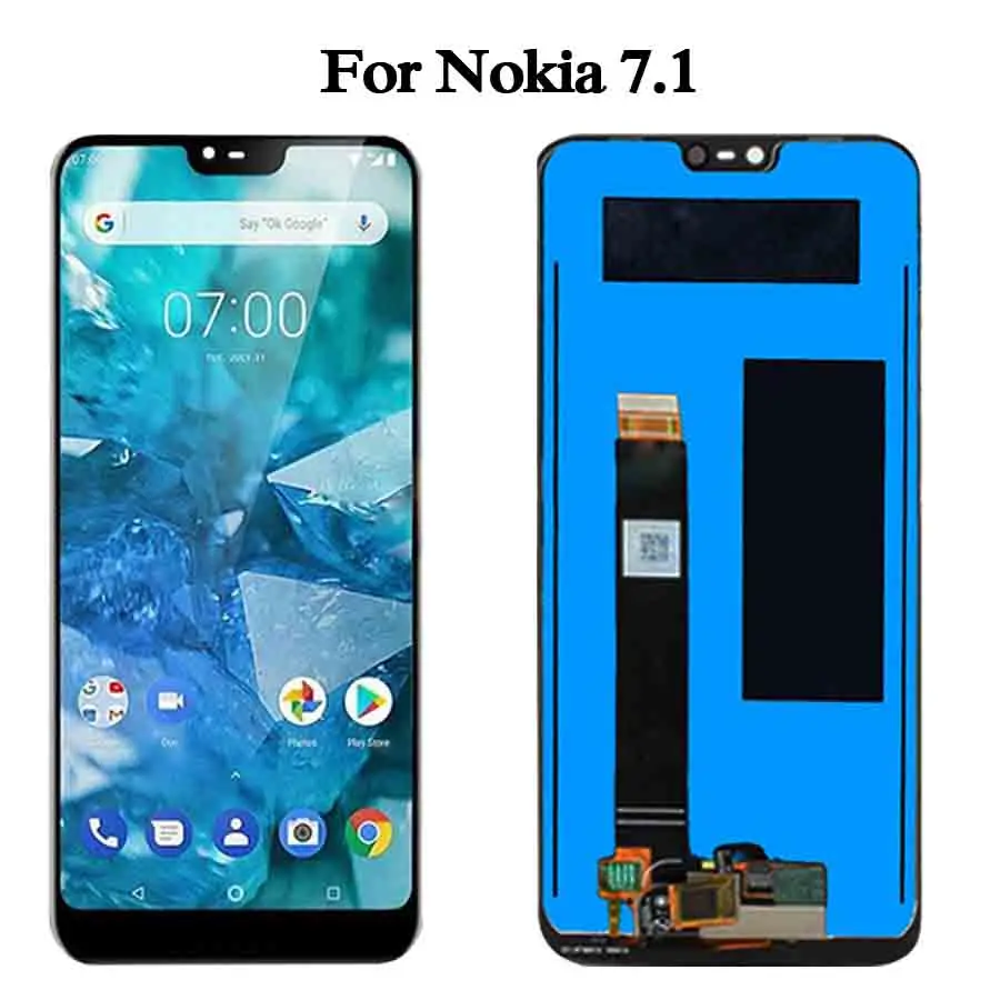 ЖК дисплей для Nokia X7 сенсорный экран с цифровым преобразователем в сборе 7 1 Plus 8 100%
