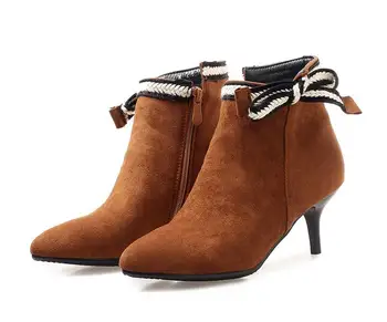 

Ankle Boots Women Pumps High Heels Pointed Toe Fashion Woman Shoes Ladies Zapatos Mujer Girls Booties Sapato Feminino XZ181211