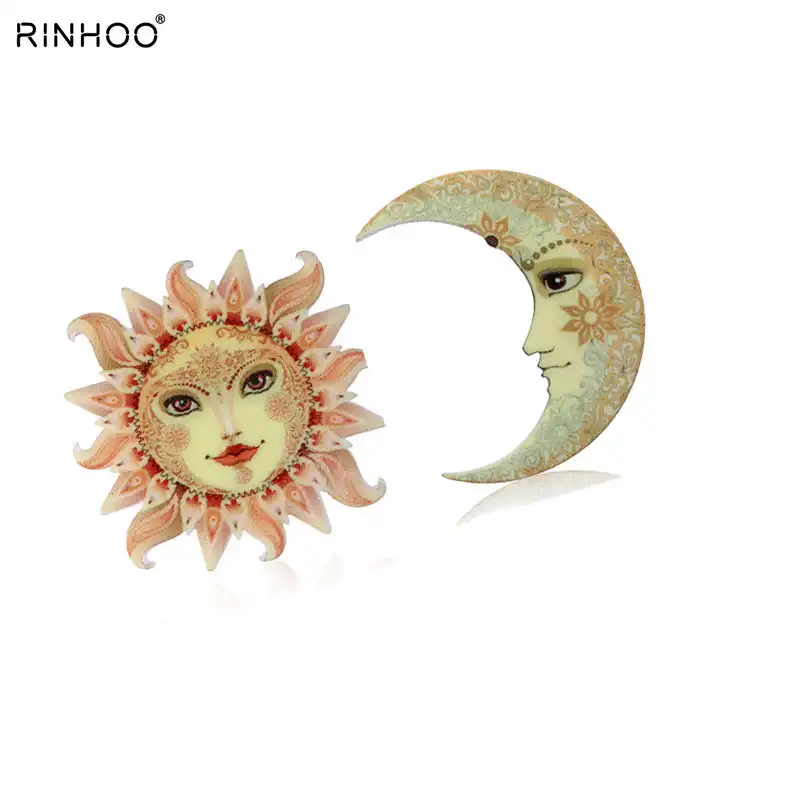 アクリル印刷ブローチ日月ブローチかわいいブローチ女性最高の特別なギフト Best Brooches Cute Broochbrooch Cute Aliexpress