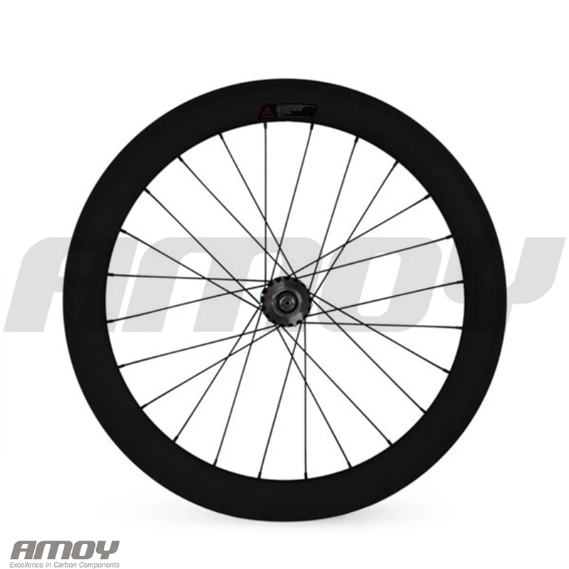 Discount 700c 60mm Tubular UD matte Special Carbon cycling clincher novatec single speed carbon track bicycle Fixed Gear Wheels 11