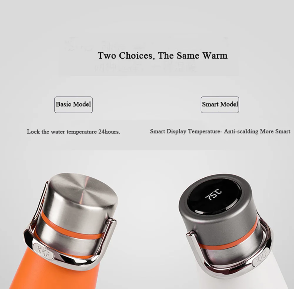 Xiaomi KKF Smart Vacuum Bottle 24h Insulation Stainless Steel Vacuum Flasks 475ml Thermos Cup Travel Mug Thermo Bottle Thermocup (4)