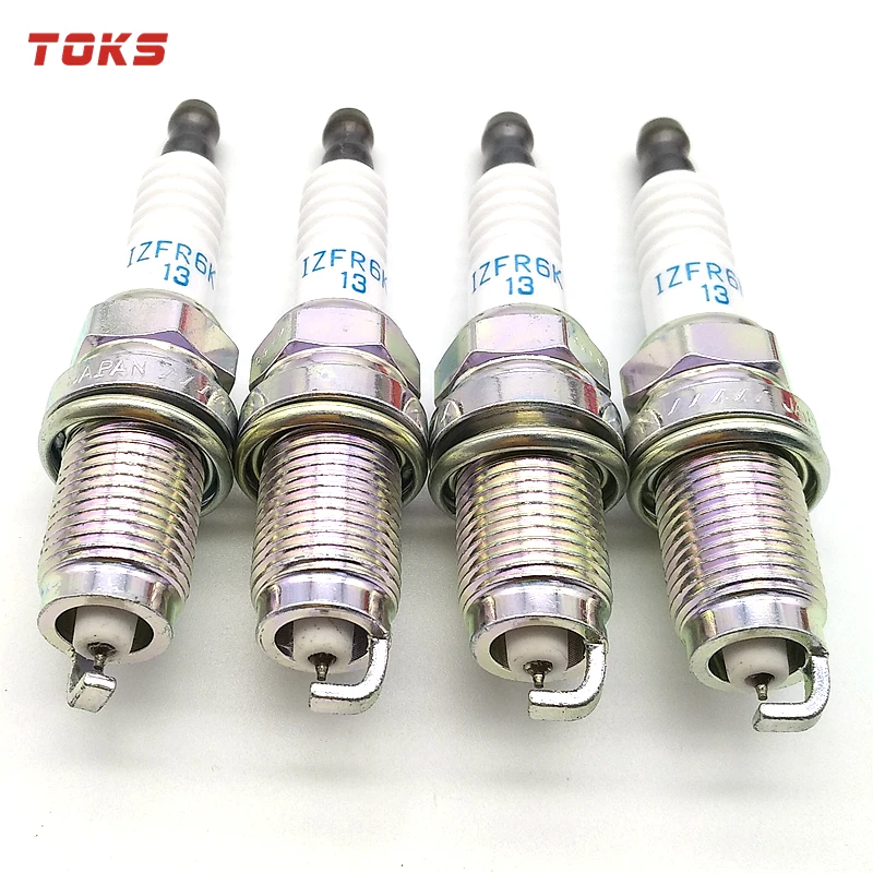 

TOKS 4pcs Car Iridium Spark Plug IZFR6K13 9807B-56A7W for Honda Fit 2007-2013 Accord 2003-2007 CRV 2006- 9807B 56A7W 9807B56A7W