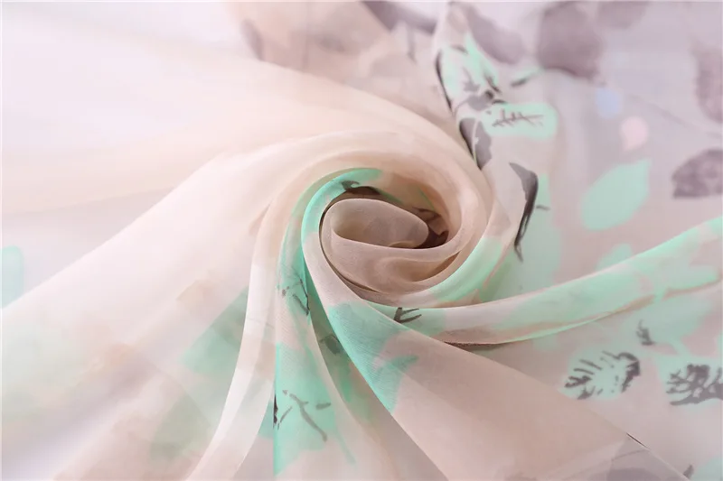 2019 Новый Цветочный принт Летний Шелковый шарф Богемия для Для женщин шелка хиджаб Для женщин платки и Обёрточная бумага s Шелковое парео