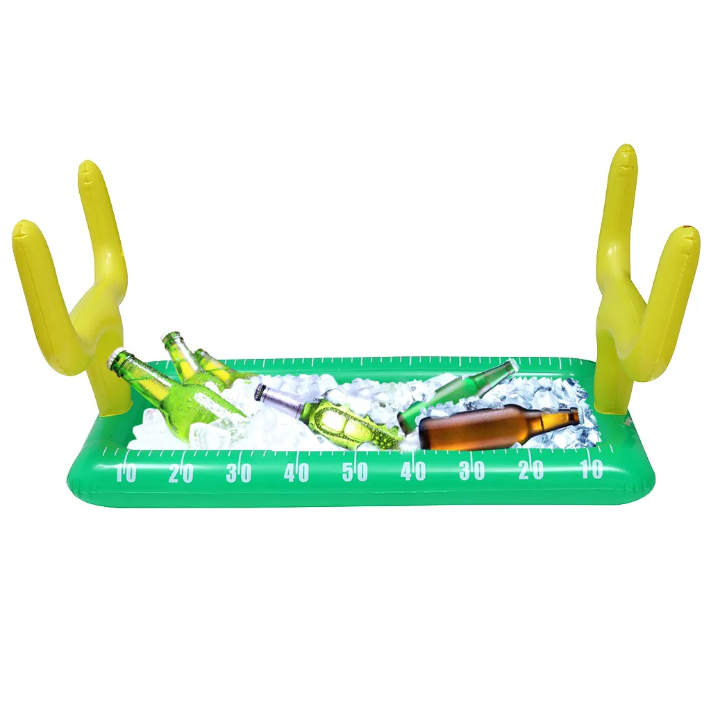 

Inflatable Pool Table Serving Bar Large Buffet Tray Server With Drain Plug Summer Water Party Air Mattress Serving Bar Fun Play