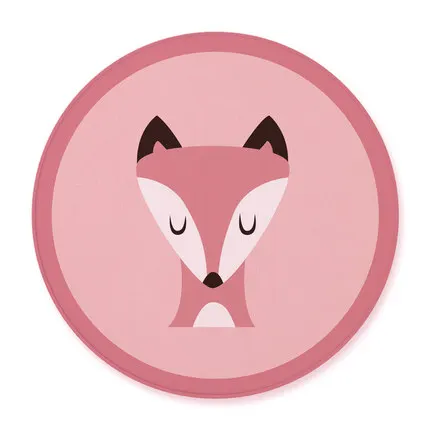 Круглый ковер мультфильм лиса медведь милый спальня гостиная Дети украшения Ползания мягкий коврик