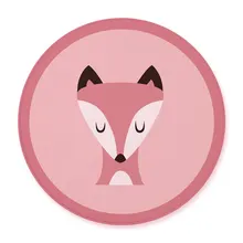 Круглый ковер мультфильм лиса медведь милый спальня гостиная Дети украшения Ползания мягкий коврик