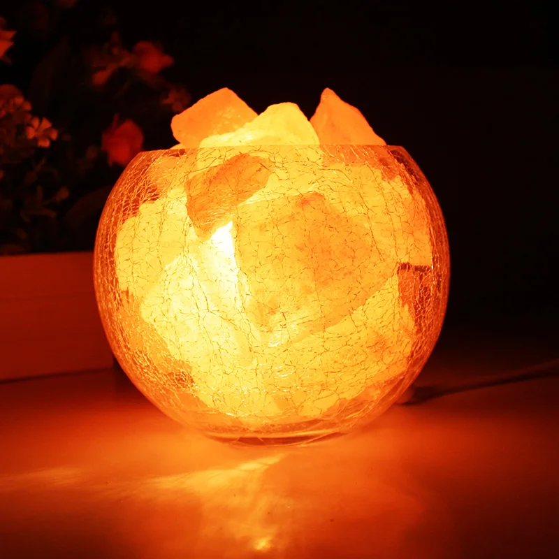 Crystal Salt Lights Himalayan Continental Decorative Small Table Lamp