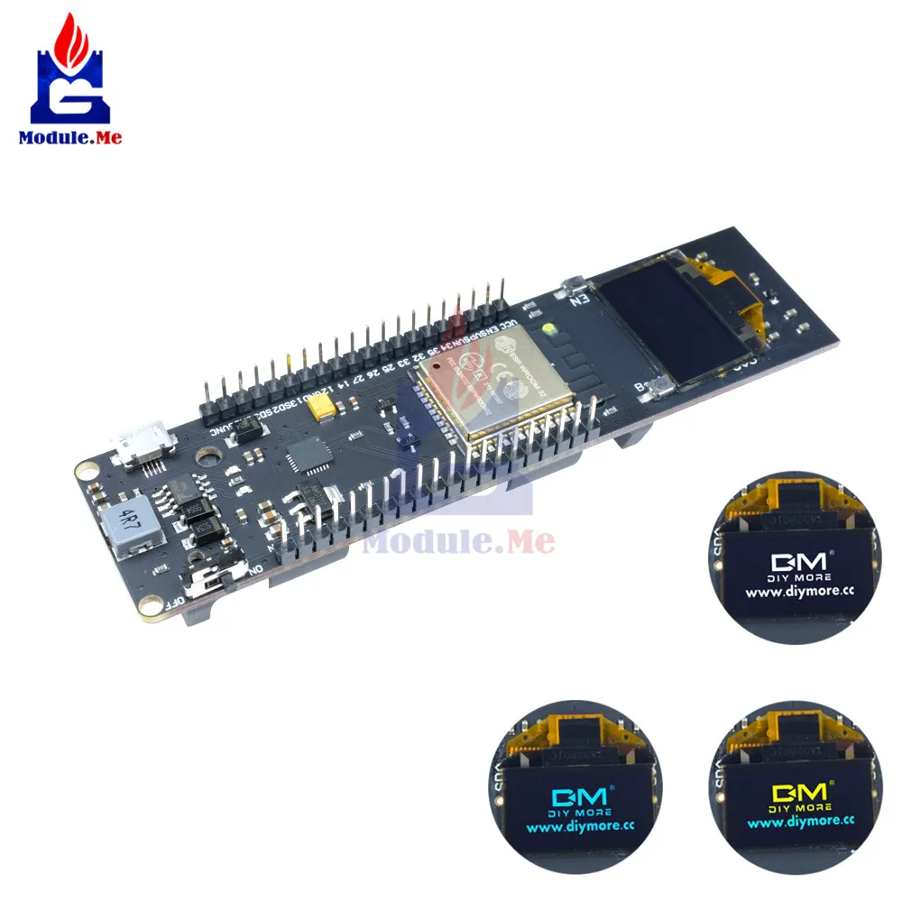 

ESP-32 ESP32 ESP8266 0.96 Inch OLED Display 18650 Lithium Battery Wireless WiFi Bluetooth Shield Development Board CP2102 Module