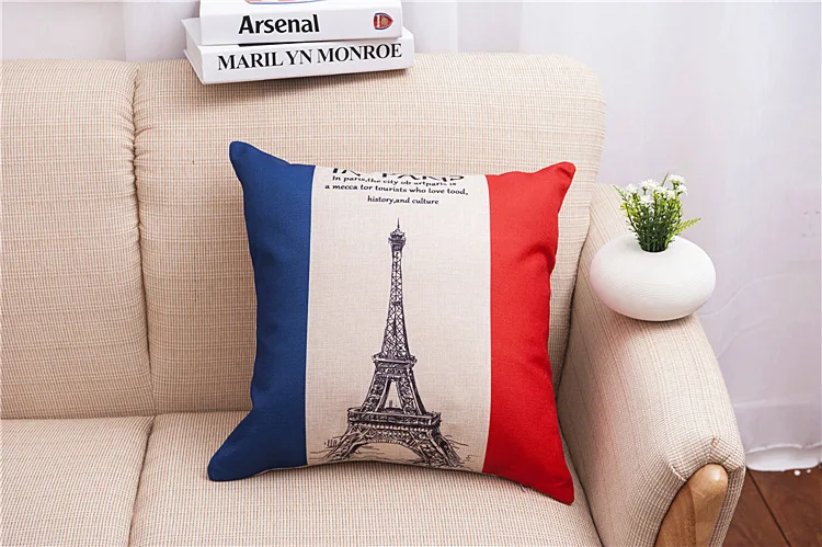 Великобритания Канада Франция флаг наволочка Подушка из льняного полотна квадратная наволочка для мебели Домашняя Декоративная Подушка Чехол