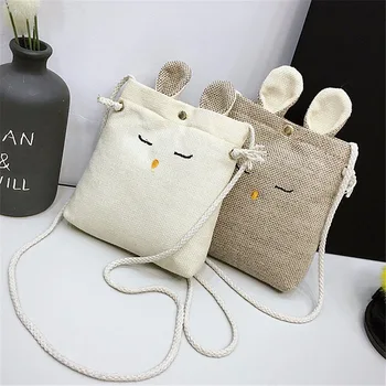 

102018 new hot lady small cute little rabbit messenger bag girl mini mobile phone bag