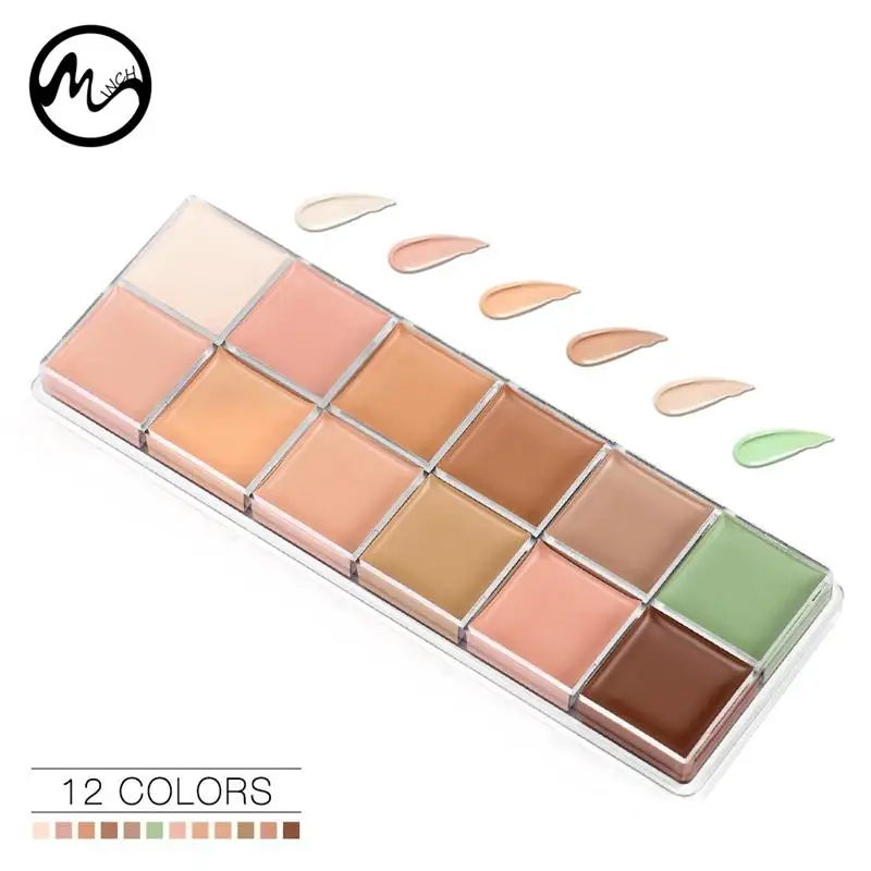 

MINCH Face Conceale Palette 12 Colors Beauty Face Cream Professional Concealer Waterproof Camouflage Face Makeup Tools