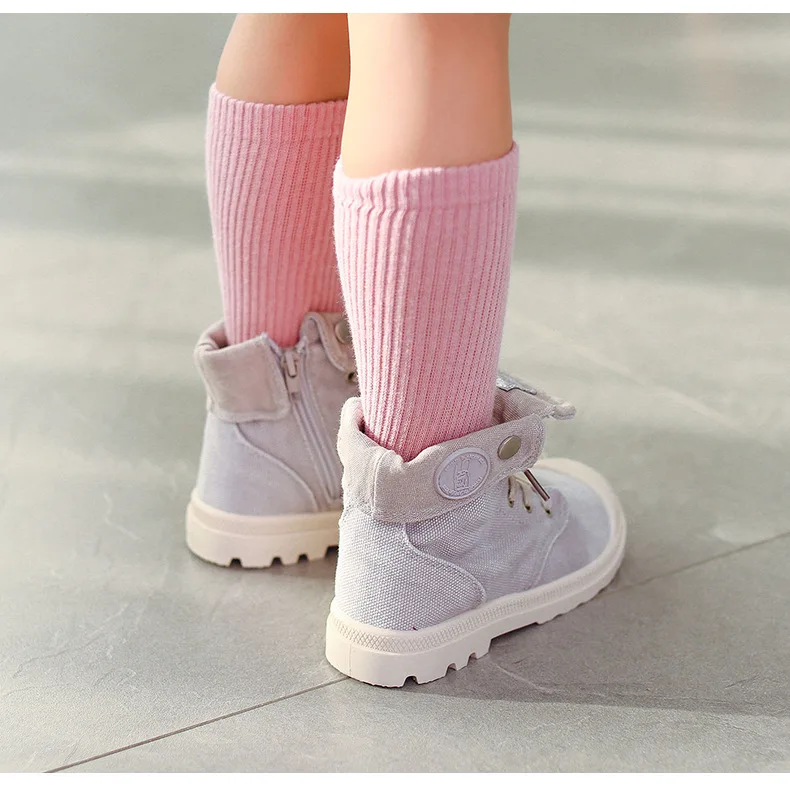 Altas das Sapatas de Lona Lona das Crianças Meninos e Meninas do Bebê 2019 Primavera Outono Novas Crianças Sapatilhas das Crianças da Criança Botas Martin Casuais Militar Botas 10 Cheap Tênis