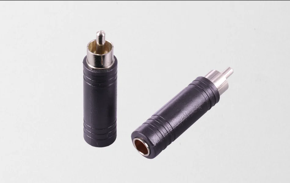 Conector para Rca Pces Tamanho Longo Nickle Chapeado 3.5mm Jack Soquete Macho Plug Altofalante Adaptador 100 3 Renovação da Casa