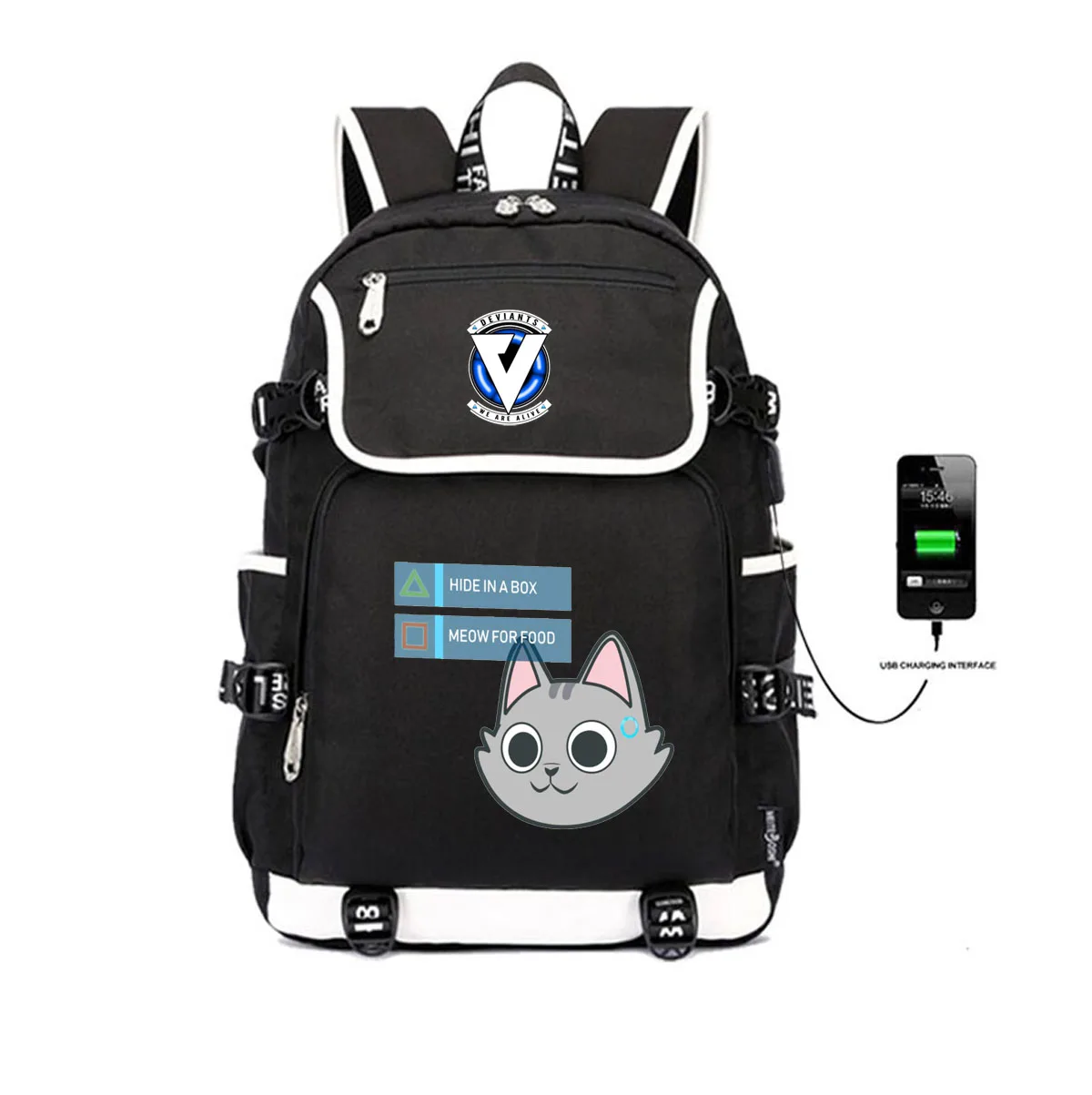 Детройт стать человеком дизайнер Bookbag 15,6 дюймов ноутбук рюкзак для женщин мужчин женская школьная сумка мужской путешествия Mochila - Color: Style 2
