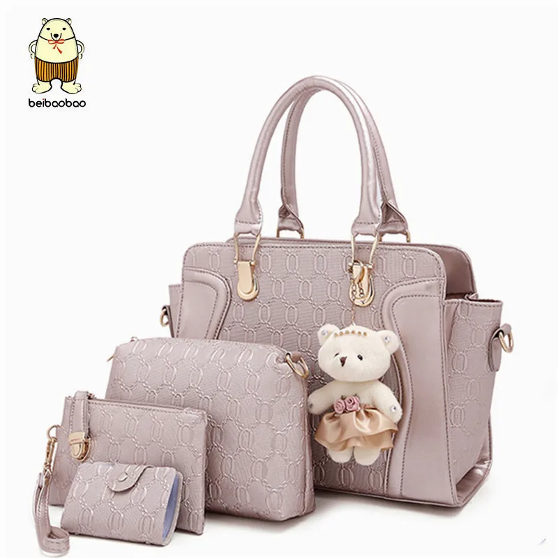 

Beibaobao Brands Women messenger bags Women handbags Ladies Tote bags Crossbody pack Wallet Purse 4PCS/ Set handbag Bolsas