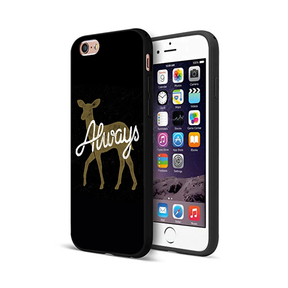 Черный ТПУ чехол для iphone 5 6 6s 7 8 plus x 10 силиконовый XR XS 11 pro MAX с оленем|Бамперы| |