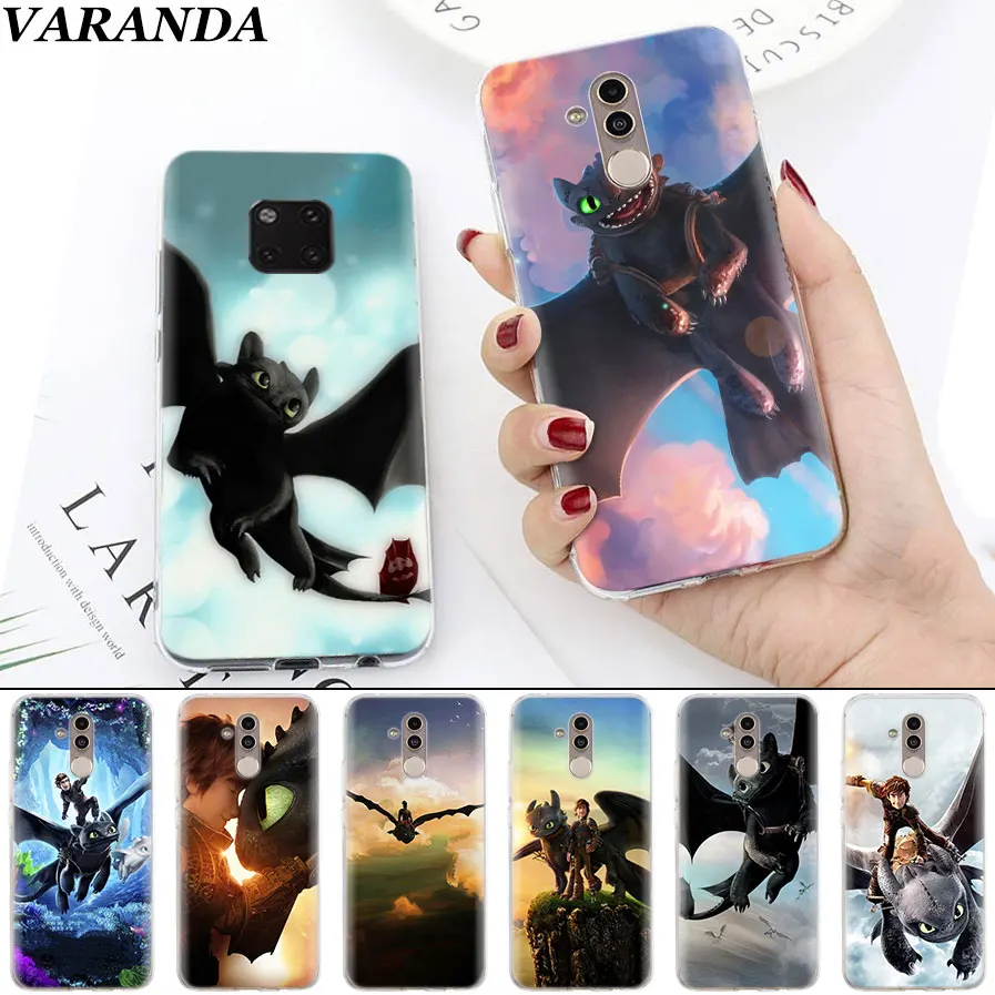 

Toothless Train Your Dragon Soft Cases for Huawei Mate 10 20 Pro Mate 20 Lite P20 P30 Lite P Smart Plus Case Coque