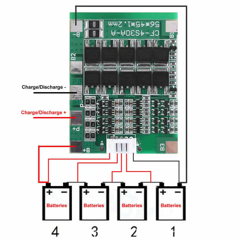 4 струны 14,8 V 30A BMS Щит защиты печатной платы 18650 литий-ионный аккумулятор баланс ячеек- M25