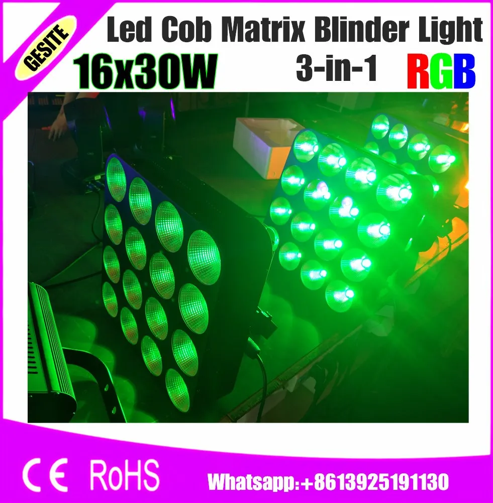 2 шт./лот RGB 3 в 1 светодиодная матрица 16X30W поворотный свет 4x4 сценический свет|blinder