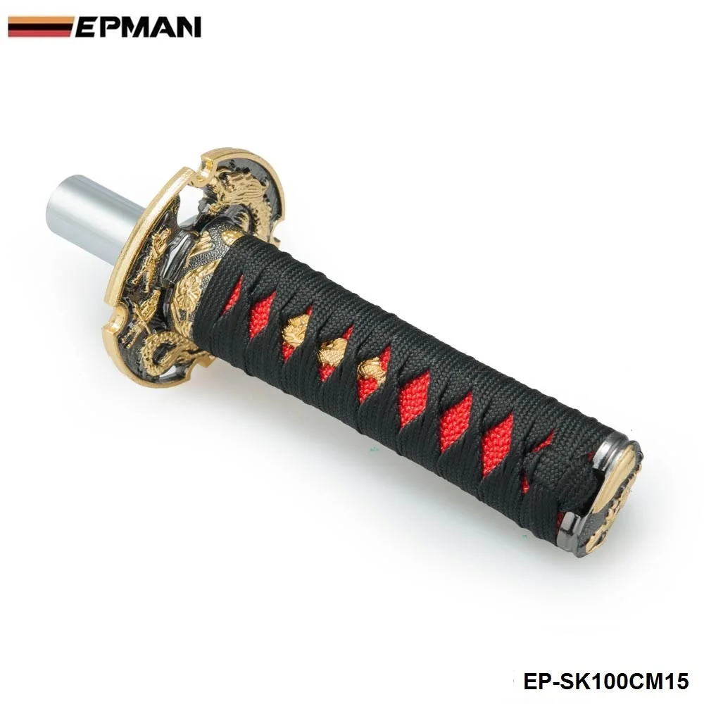 Jdm Short Samurai Sword Shift Knob Shifter 150mm Metal Weighted Sport Katana Shift Knob For AUDI A4 B6 1.8T EP-SK100CM15