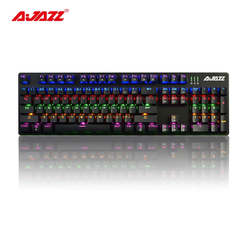 

Ajazz AK50 mechanical keyboard backlight NKRO Ergonomic metal panel gaming keyboard N key rollover Ergonomic 32 bit game chip