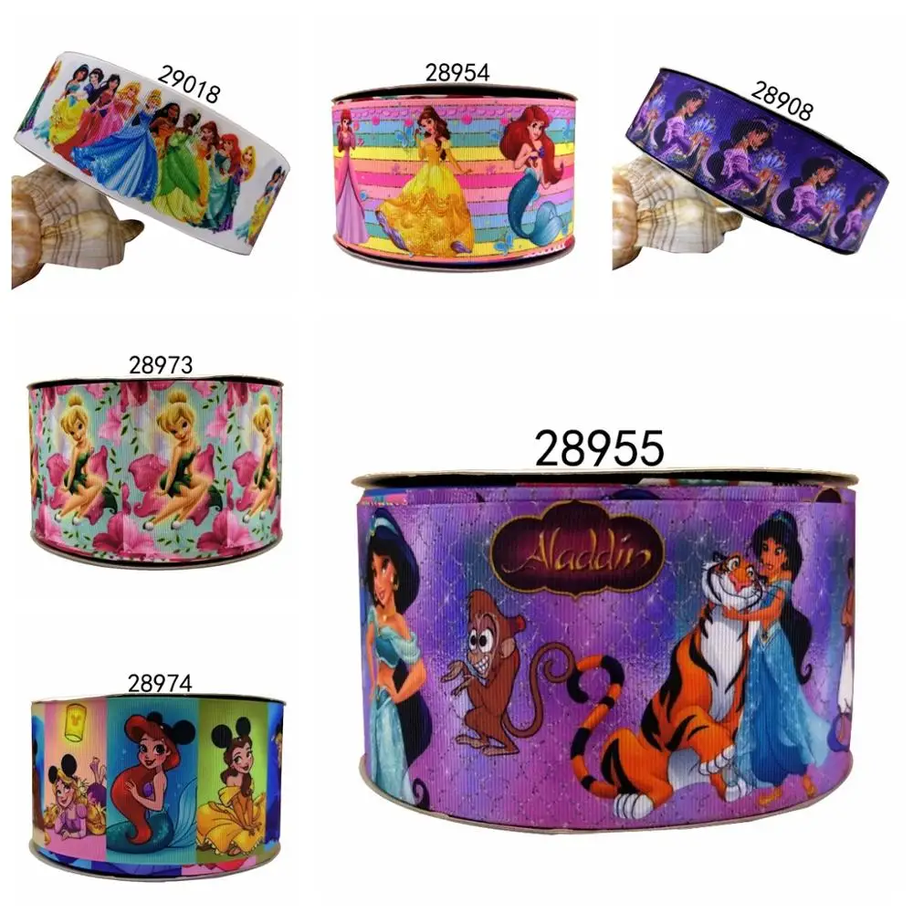

Free shipping 50 yard cartoon printed grosgrain ribbon 28974
