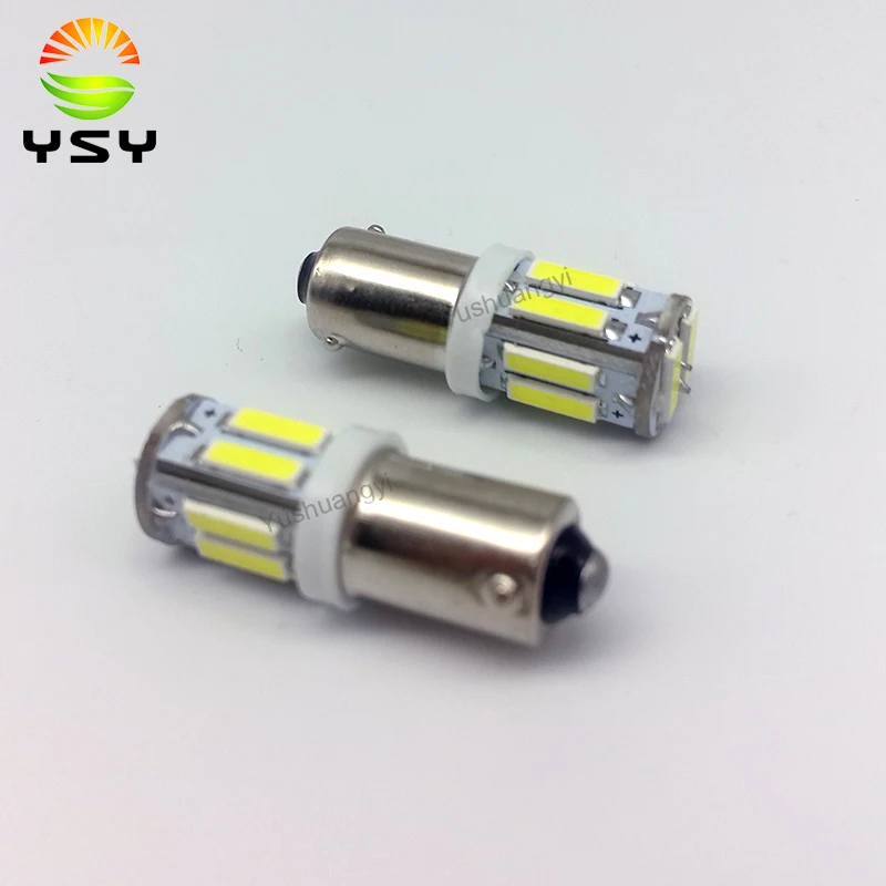 100 шт Super White 10SMD 7014/7020 BA9S 360 градусов интерьер КУПОЛ 12 V Светодиодный свет лампы для автомобилей