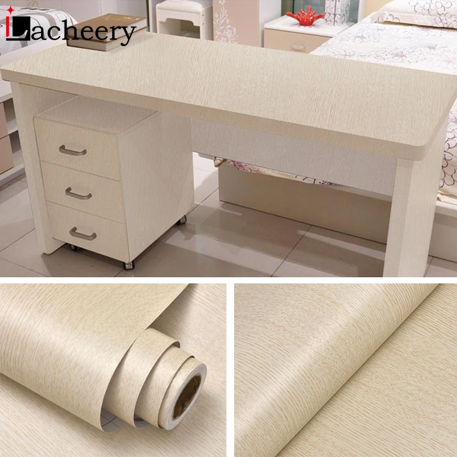 1M/2M Waterproof Wood Vinyl Wallpaper Roll Self Adhesive Contact Paper Doors Cabinet Desktop Modern Furniture Decorative Sticker-4
